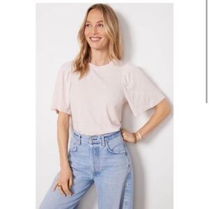 Evereve • Hayes Pink Flowy Sleeve Tee NWOT XS